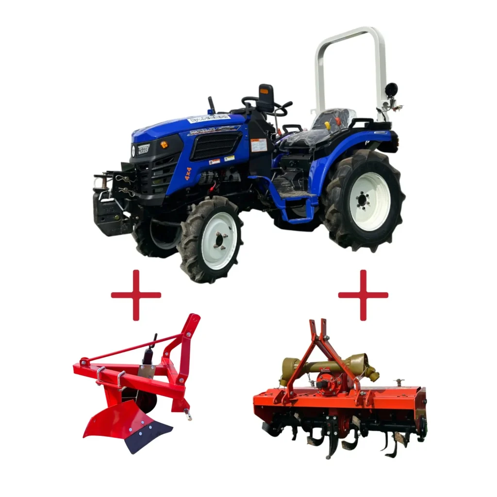 Tractor Bizon TA254 cu plug și freză (model înmatriculabil)